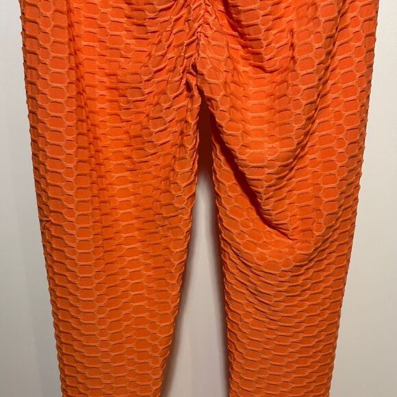 Dodo Vibrant Orange Honeycomb Leggings - Picture 7 of 9